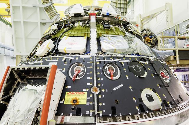NASA image: Artemis II Orion Spacecraft in FAST Cell for Final Checkouts