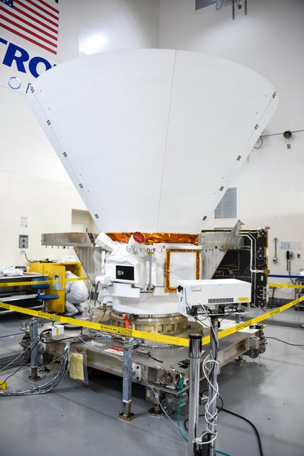 NASA image: SPHEREx Spacecraft on Work Stand in Astrotech