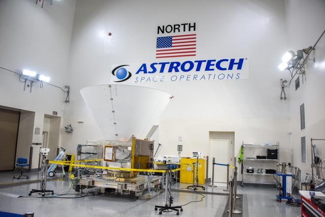 NASA image: SPHEREx Spacecraft on Work Stand in Astrotech