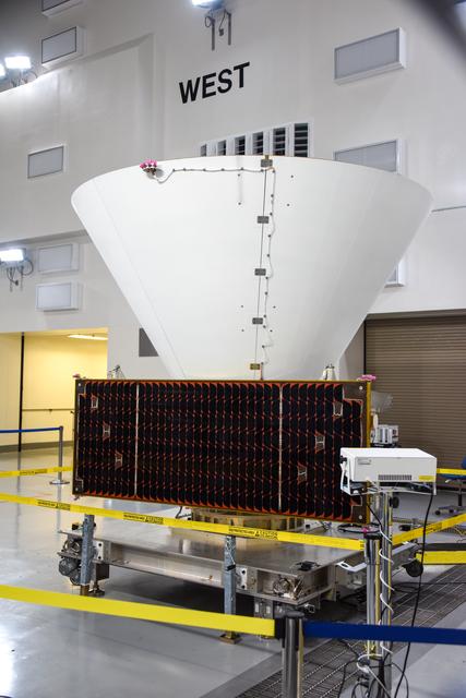 NASA image: SPHEREx Spacecraft on Work Stand in Astrotech