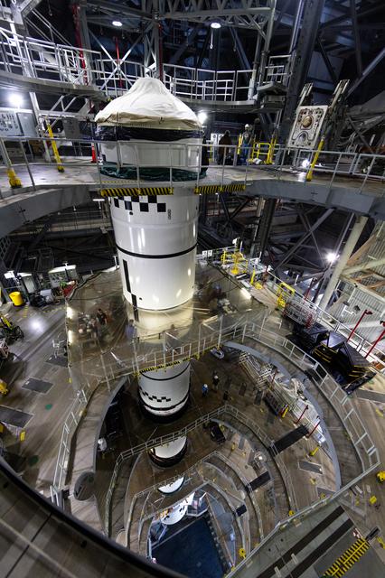 NASA image: Artemis II Stacking - Left Forward Assembly SRB