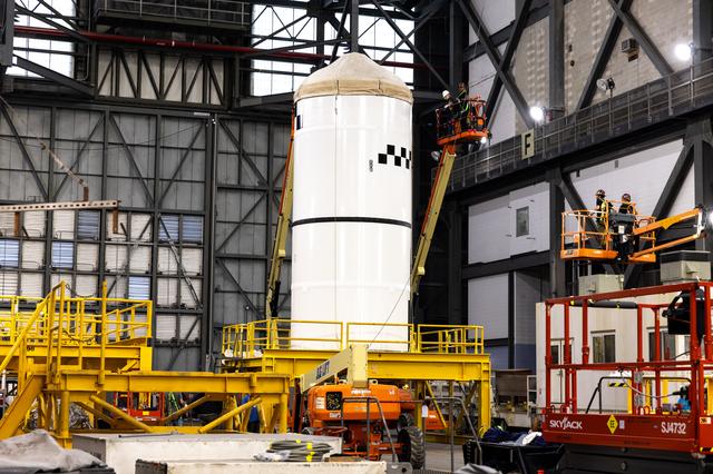 NASA image: Artemis II Stacking, Right Forward Assembly SRB