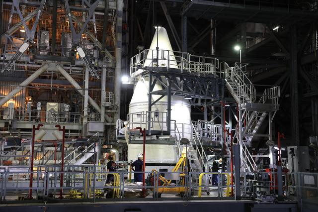 NASA image: Artemis II Stacking Final Nose Cone