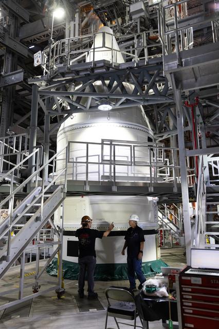 NASA image: Artemis II Stacking Final Nose Cone