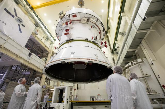 NASA image: Artemis II Orion Lift Pre Saw Installation
