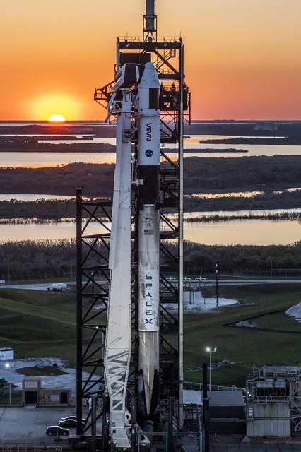 NASA image: CCP SpaceX Crew-10 Sunset Pad Shot