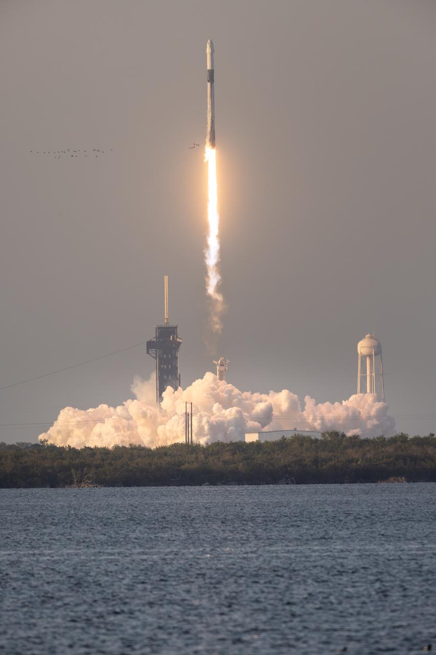 A SpaceX Falcon 9 rocket carrying the company's Dragon spacecraft lifts off on NASA’s SpaceX Crew-10 mission to the International Space Station with NASA astronauts Anne McClain and Nichole Ayers, along with JAXA (Japan Aerospace Exploration Agency) astronaut Takuya Onishi and Roscosmos cosmonaut Kirill Peskov aboard at 7:03 p.m. EDT Friday, March 14, 2025, from Launch Complex 39A at Kennedy Space Center in Florida. Crew-10 is the 10th crew rotation mission of the SpaceX Dragon spacecraft and Falcon 9 rocket to the space station as part of the agency’s Commercial Crew Program.