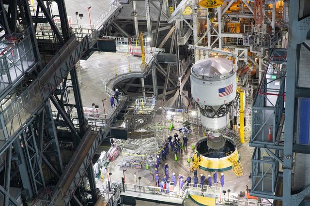 NASA image: Artemis II ICPS Integration - Stacking Ops