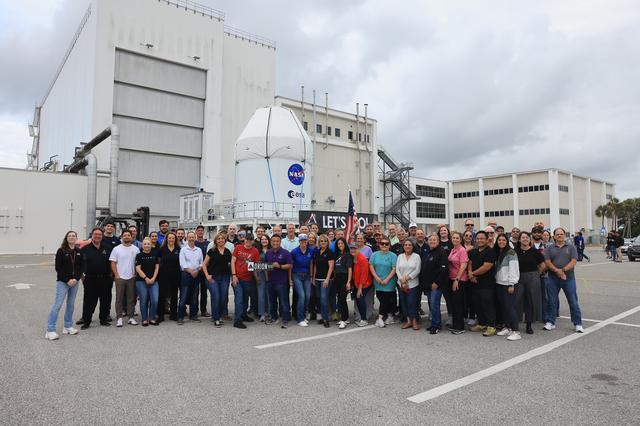 NASA image: Artemis II Orion DD250 leaving the O&C 