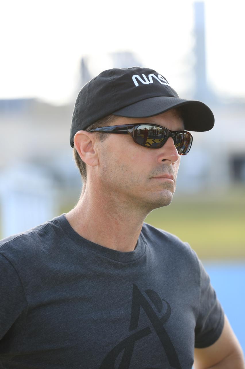 NASA astronaut Reid Wiseman participates in training with teams from NASA’s Exploration Ground Systems Program at Launch Complex 39B at the agency’s Kennedy Space Center in Florida on Tuesday, May 6, 2025. Wiseman and fellow Artemis II crew members and backup members trained with the mine-resistant ambush protected vehicles, or MRAPs, inside the launch pad area. Originally designed for military applications, the 45,000-pound MRAP offers a mobile bunker for astronauts and ground crews in the unlikely event they must get away from the launch pad quickly in an emergency.