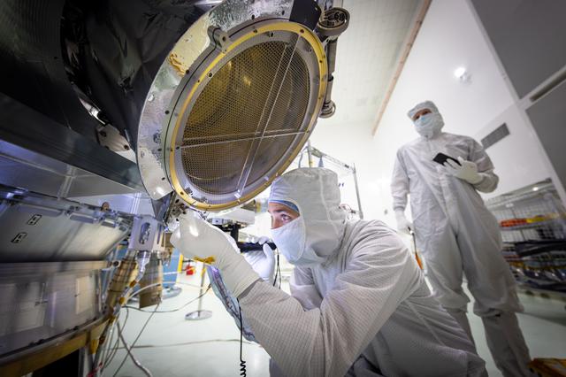 NASA image: IMAP Interstellar Dust Experiment (IDEX) Door Deployment