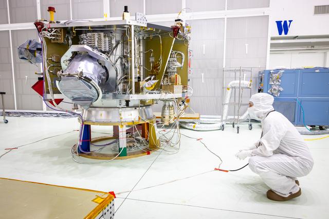 NASA image: IMAP Interstellar Dust Experiment (IDEX) Door Deployment