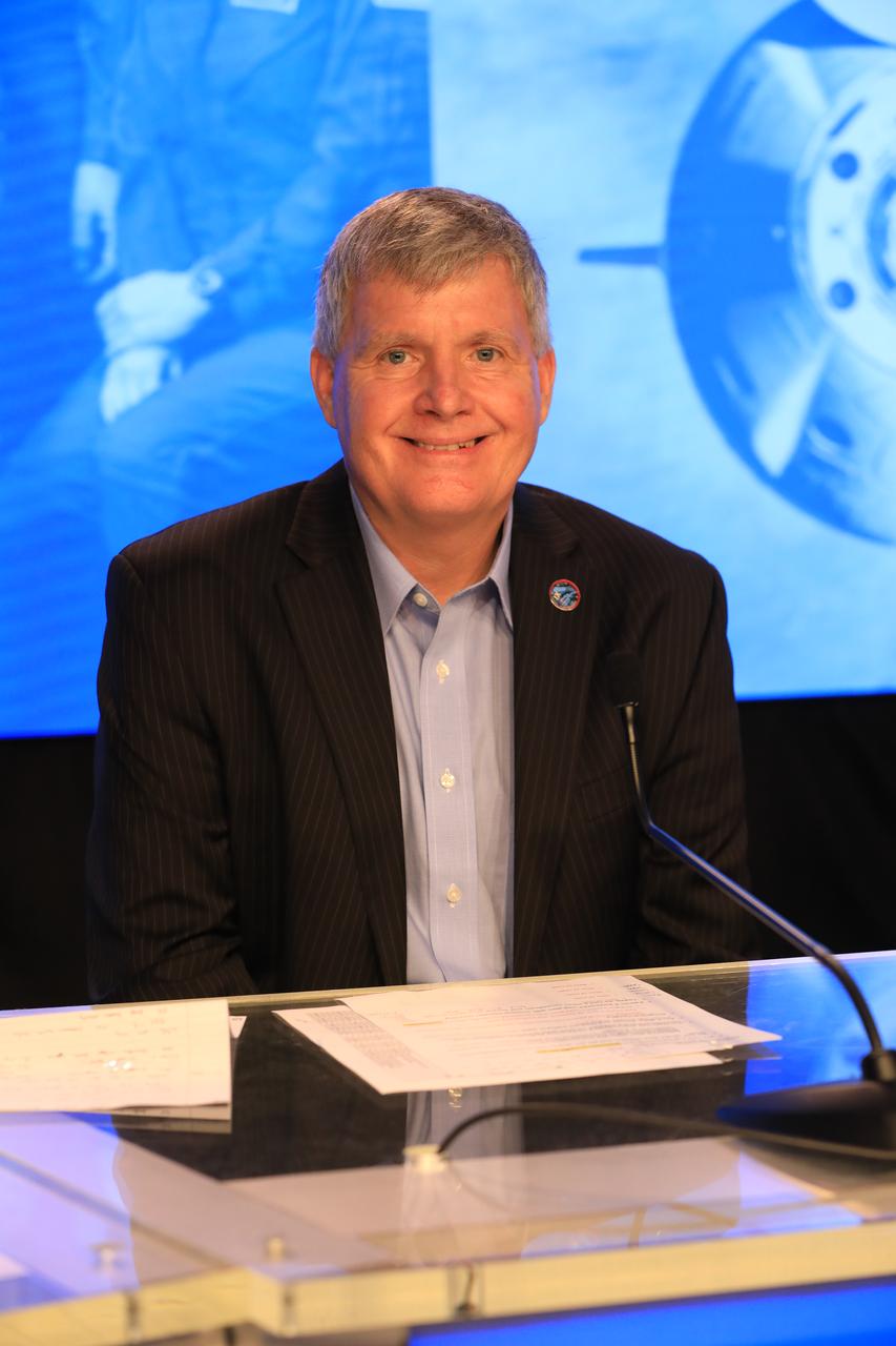 Steve Stich, manager, NASA’s Commercial Crew Program, participates in a postlaunch news conference at the agency’s Kennedy Space Center in Florida on Friday, Aug. 1, 2025, following the launch of NASA’s SpaceX Crew-11 mission to the International Space Station. NASA astronauts Zena Cardman and Mike Fincke, along with JAXA (Japan Aerospace Exploration Agency) astronaut Kimiya Yui and Roscosmos cosmonaut Oleg Platonov, launched to the International Space Station aboard SpaceX’s Dragon spacecraft and Falcon 9 rocket at 11:43 a.m. EDT on the 11th crew rotation mission with SpaceX to the space station as part of NASA’s Commercial Crew Program.