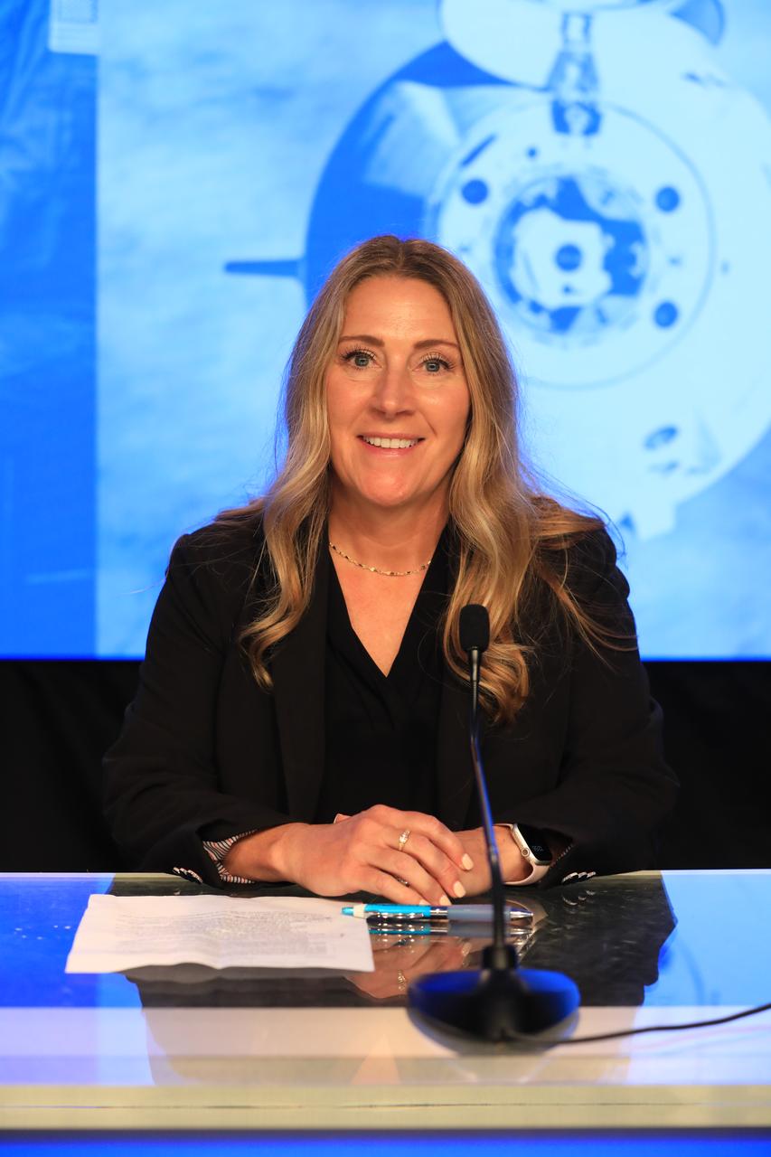 Dana Weigel, manager, NASA’s Commercial Crew Program, participates in a postlaunch news conference at the agency’s Kennedy Space Center in Florida on Friday, Aug. 1, 2025, following the launch of NASA’s SpaceX Crew-11 mission to the International Space Station. NASA astronauts Zena Cardman and Mike Fincke, along with JAXA (Japan Aerospace Exploration Agency) astronaut Kimiya Yui and Roscosmos cosmonaut Oleg Platonov, launched to the International Space Station aboard SpaceX’s Dragon spacecraft and Falcon 9 rocket at 11:43 a.m. EDT on the 11th crew rotation mission with SpaceX to the space station as part of NASA’s Commercial Crew Program.