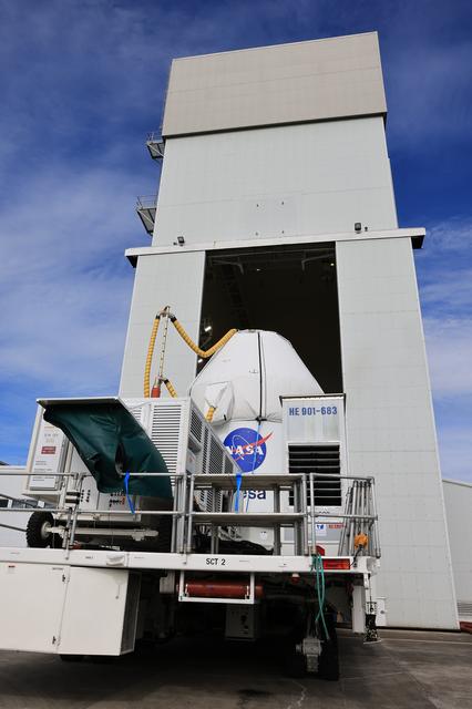 NASA image: Artemis II Orion move from the MPPF to the LASF