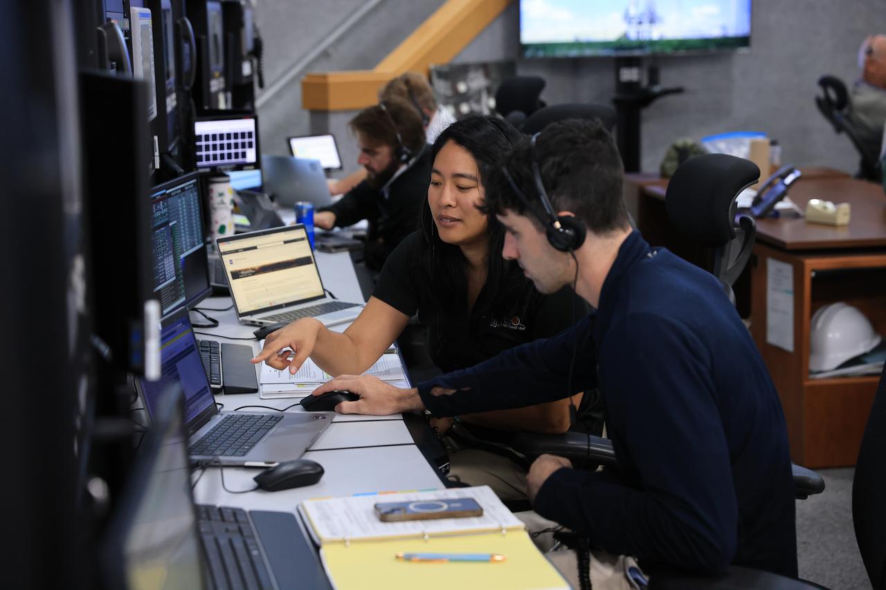 Teams at NASA’s Kennedy Space Center in Florida participate in the first joint integrated launch countdown simulation for Artemis II inside Firing Room 1 of the Launch Control Center on Thursday, Sept. 11, 2025. The training exercise involved engineers from Kennedy, Marshall Space Flight Center in Huntsville, Alabama, and Johnson Space Center in Houston coming together to rehearse all aspects of the launch countdown, from cryogenic loading – filling tanks in the SLS (Space Launch System) rocket’s core stage with liquid hydrogen and liquid oxygen – to liftoff. These simulations will help certify that the launch team is ready for Artemis II – the first crewed Artemis mission that will send four astronauts around the Moon and back.