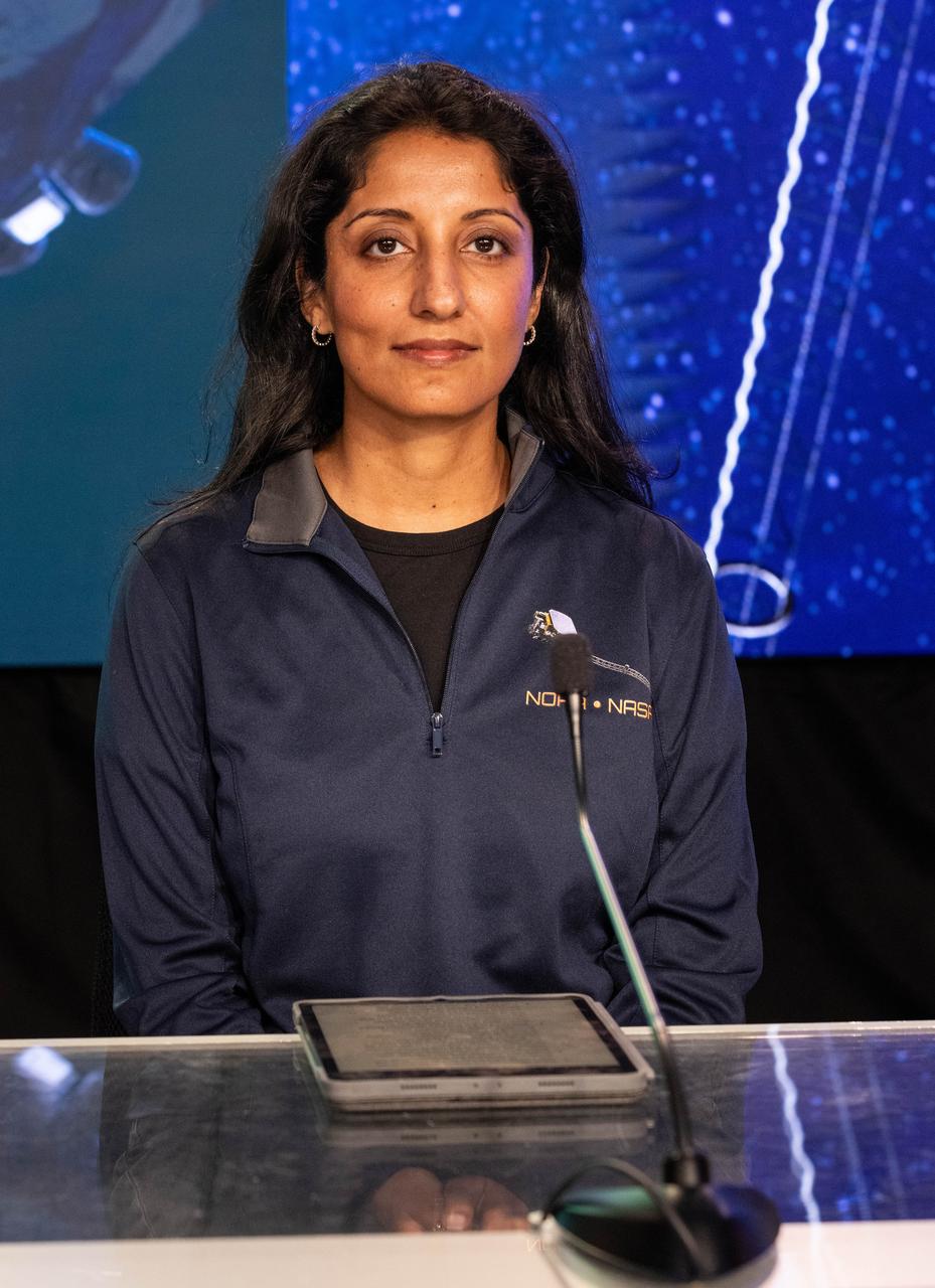 Irene Parker, deputy assistant administrator for Systems for NOAA’s National Environmental Satellite, Data, and Information Service, participates in a prelaunch news conference on Sunday, Sept. 21, 2025, at the agency’s Kennedy Space Center in Florida for NASA's IMAP (Interstellar Mapping and Acceleration Probe) mission. NASA’s IMAP will use 10 science instruments to study and map the heliosphere, a vast magnetic bubble surrounding the Sun protecting our solar system from radiation incoming from interstellar space. This mission and its two rideshares – NASA’s exosphere-studying Carruthers Geocorona Observatory and National Oceanic and Atmospheric Administration’s (NOAA) Space Weather Follow On–Lagrange 1 (SWFO-L1) observatory – will orbit the Sun near Lagrange point 1, about one million miles from Earth. Launch is targeting 7:32 a.m. EDT, Tuesday, Sept. 23, from Launch Complex 39A at NASA Kennedy.