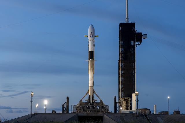NASA/SpaceX IMAP Vertical at LC 39A (Sunrise)