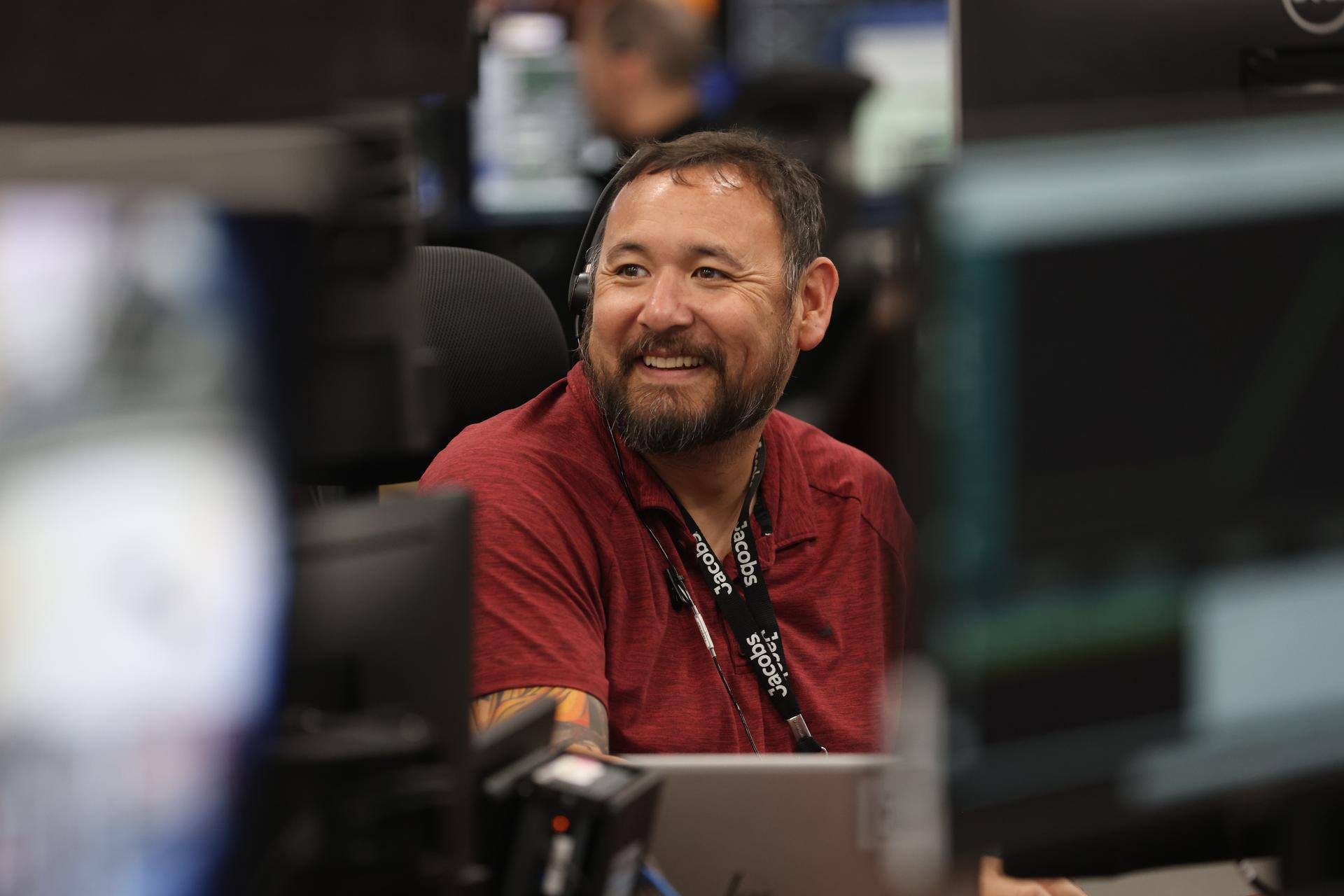 Members of the Artemis launch team participate in an Artemis II launch countdown simulation inside Firing Room 1 in the Launch Control Center at NASA’s Kennedy Space Center in Florida on Wednesday, Oct. 8, 2025. The simulations go through launch day scenarios to help launch team members test software and make adjustments if needed during countdown operations. For Artemis II, four astronauts will venture around the Moon, the first crewed mission on NASA’s path to establishing a long-term presence for science and exploration through Artemis.