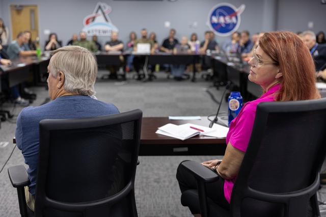 NASA image: Artemis II Launch Team with Former Space Shuttle Director Mike Leinbach