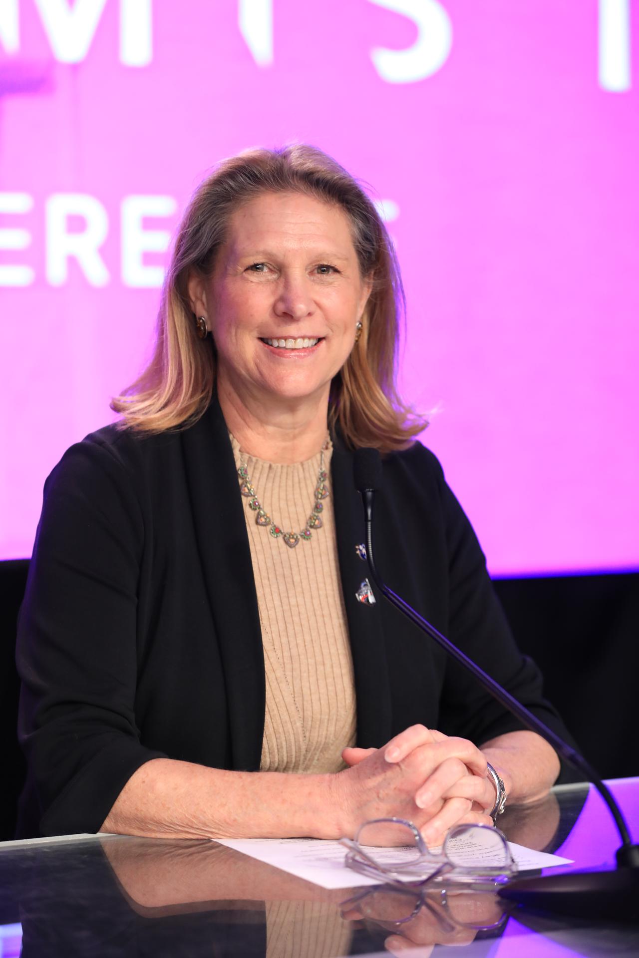 Lori Glaze, acting associate administrator for Exploration Systems Development Mission Directorate, participates in a news conference on Tuesday, Feb. 3, 2026, to discuss the completion of Artemis II wet dress rehearsal at NASA’s Kennedy Space Center in Florida. The wet dress rehearsal allows the Artemis II launch team to run through operations to load propellant, conduct a full launch countdown, demonstrate the ability to recycle the countdown clock, and drain the tanks to practice timelines and procedures for launch. 