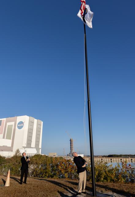 NASA image: SpaceX Crew-12 Flag Raising