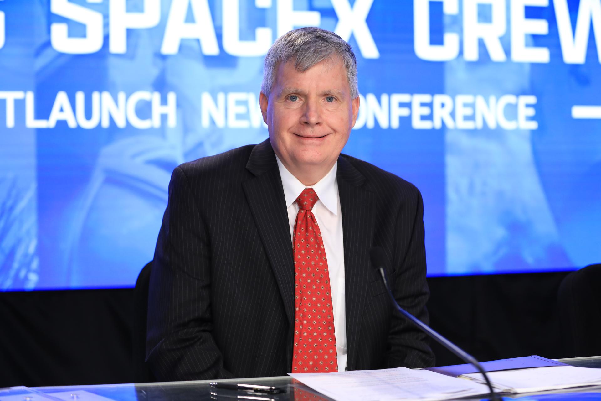 Steve Stich, manager, NASA’s Commercial Crew Program, participates in a postlaunch news conference at the agency’s Kennedy Space Center in Florida on Friday, Feb. 13, 2026, following the launch of NASA’s SpaceX Crew-12 mission to the International Space Station. NASA astronauts Jessica Meir and Jack Hathaway, ESA (European Space Agency) astronaut Sophie Adenot, and Roscosmos cosmonaut Andrey Fedyaev launched to the International Space Station aboard SpaceX’s Dragon spacecraft and Falcon 9 rocket at 5:15 a.m. EST on the 12th crew rotation mission with SpaceX to the space station as part of NASA’s Commercial Crew Program.
