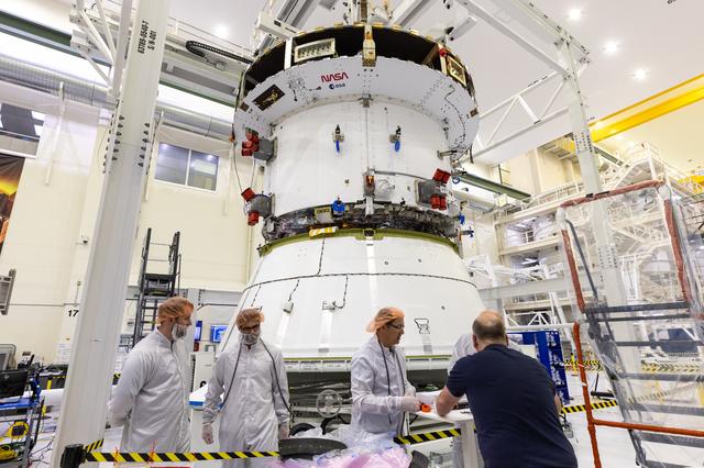 NASA image: Artemis III ESM3 Engine Nozzle Install Completion