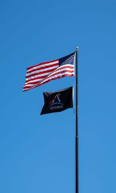  EGS Artemis II Flag Raising