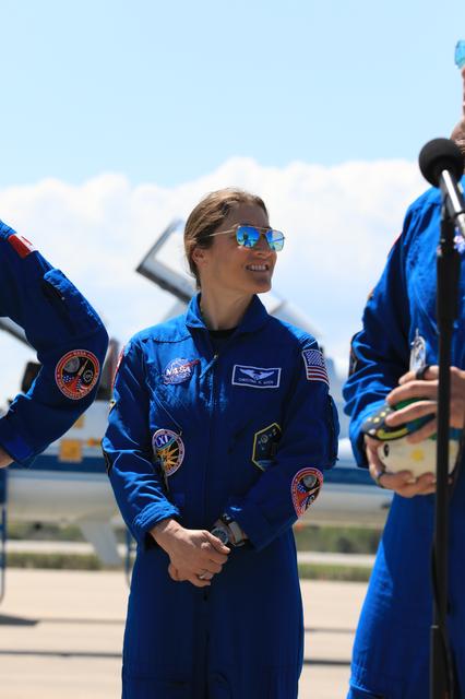 NASA image: Artemis II Launch Crew Arrival at KSC