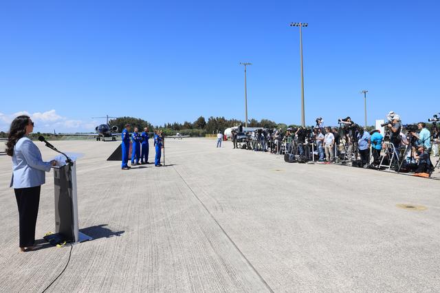 NASA image: Artemis II Launch Crew Arrival at KSC