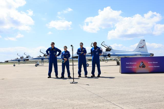 NASA image: Artemis II Launch Crew Arrival at KSC
