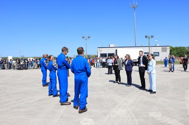 NASA image: Artemis II Launch Crew Arrival at KSC