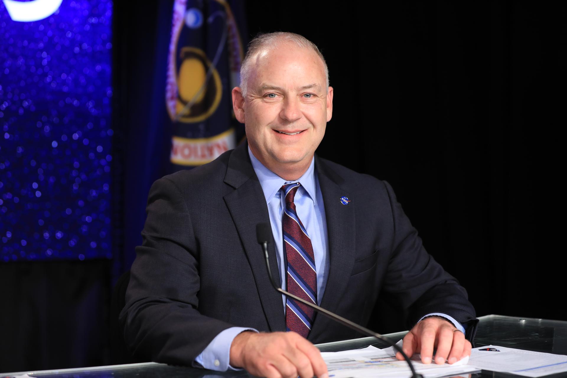Norm Knight, director, NASA’s Flight Operations Directorate, participates in a news conference on Wednesday, April 1, 2026, inside the John Holliman Auditorium of the NASA News Center at the agency’s Kennedy Space Center in Florida to discuss the liftoff of the Artemis II test flight. The Artemis II mission will take Artemis II Commander Reid Wiseman, Pilot Victor Glover, and Mission Specialist Christina Koch from NASA, and Mission Specialist Jeremy Hansen from the CSA (Canadian Space Agency) on a 10-day journey around the Moon and back. 
