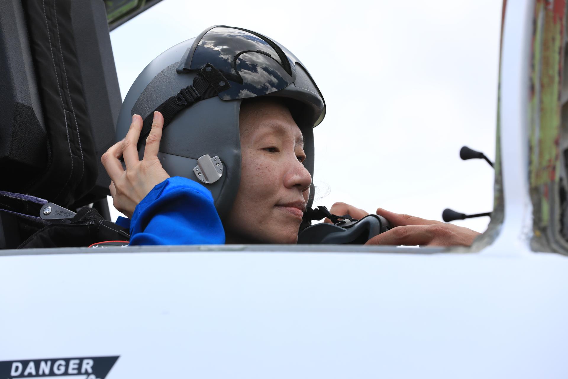 NASA employee Kuo-Chia “Alice” Liu completes a ride-along flight in one of NASA Administrator Jared Isaacman’s personal F-5 aircraft at the Launch and Landing Facility at the agency’s Kennedy Space Center in Florida on Thursday, June 18, 2026, as part of the Administrator’s Flight Experience Award program. Liu, with other awardees, suited up, completed pre-flight briefings, and experienced a unique flight. The ride-along flight experience award program highlights NASA’s commitment to celebrating excellence across the workforce.