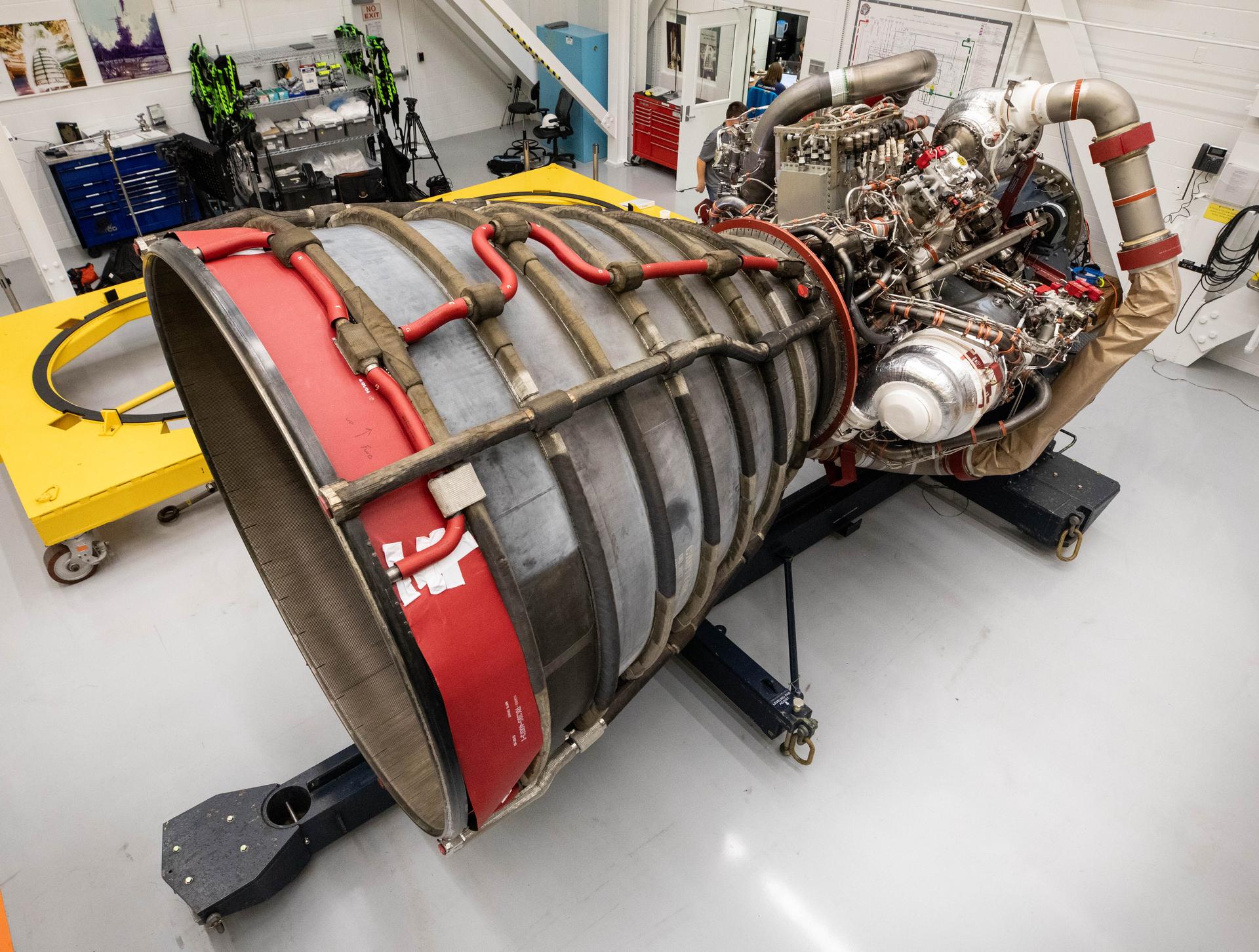 Teams at NASA’s Kennedy Space Center in Florida offload the second of four RS-25 SLS (Space Launch System) rocket engines built by L3 Harris Technologies for the agency's Artemis III mission on Tuesday, June 23, 2026, inside the spaceport’s Vehicle Assembly Building. The SLS rocket will use four RS-25 engines in the core stage to propel the Orion spacecraft into orbit providing over two million pounds of thrust at liftoff. As part of the Golden Age of innovation and exploration, NASA will send Artemis astronauts on increasingly difficult missions to explore more of the Moon for scientific discovery and economic benefits, establish an enduring human presence on the lunar surface, and build on our foundation for the first crewed missions to Mars.