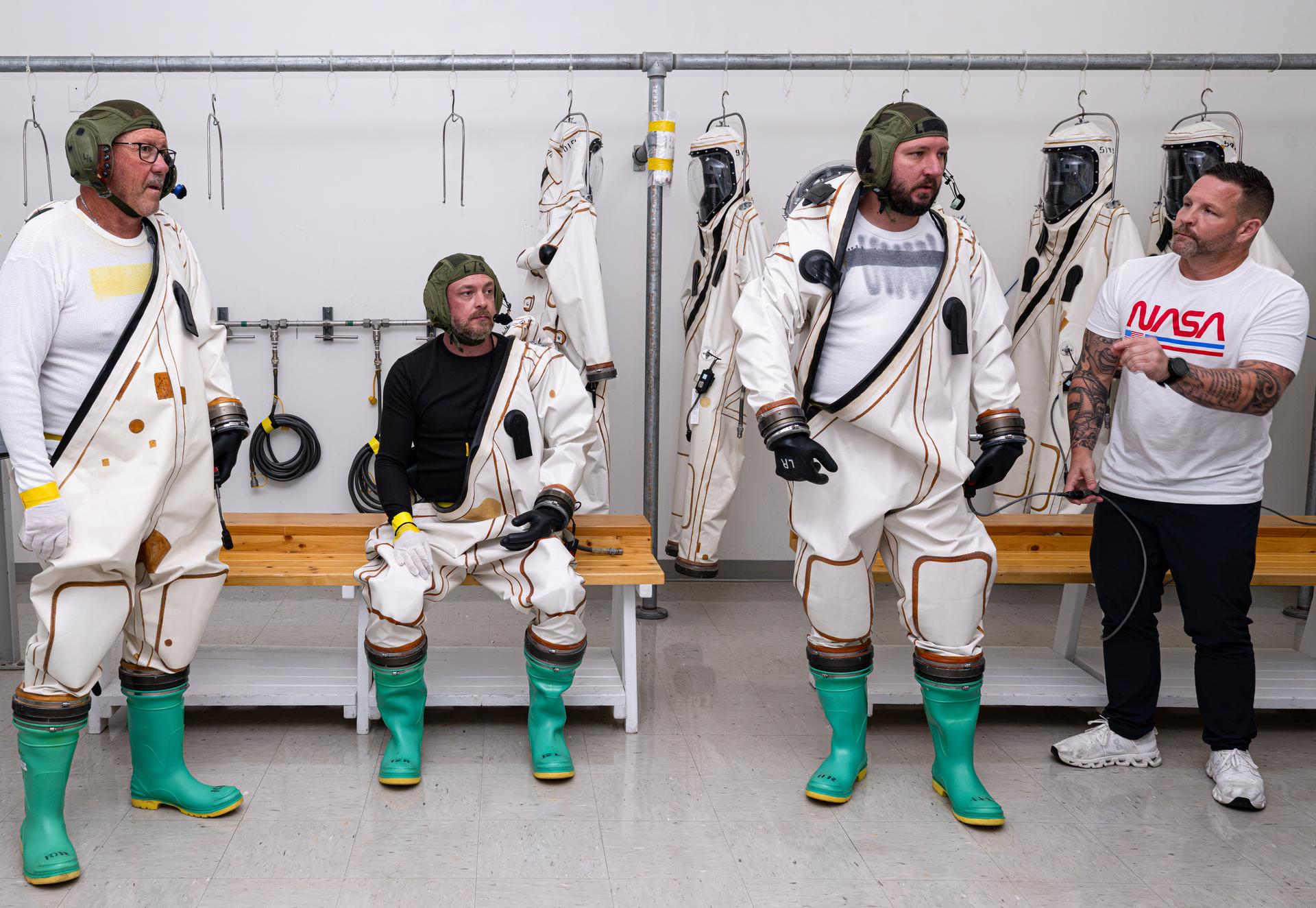Technicians don Self-Contained Atmospheric Protective Ensemble (SCAPE) suits as they prepare to perform propellant loading operations inside the Payload Hazardous Servicing Facility at NASA’s Kennedy Space Center in Florida for the agency’s Nancy Grace Roman Space Telescope on Thursday, July 23, 2026. With fuel tanks capable of carrying about 290 gallons (roughly 1,100 liters) of hydrazine, Roman’s primary mission is to settle essential questions about dark energy, exoplanets, and infrared astrophysics by conducting wide-field surveys that explore the universe’s structure, evolution, and composition. Liftoff atop a SpaceX Falcon Heavy rocket from NASA Kennedy’s Launch Complex 39A is targeted no earlier than Sunday, Aug. 30, 2026.