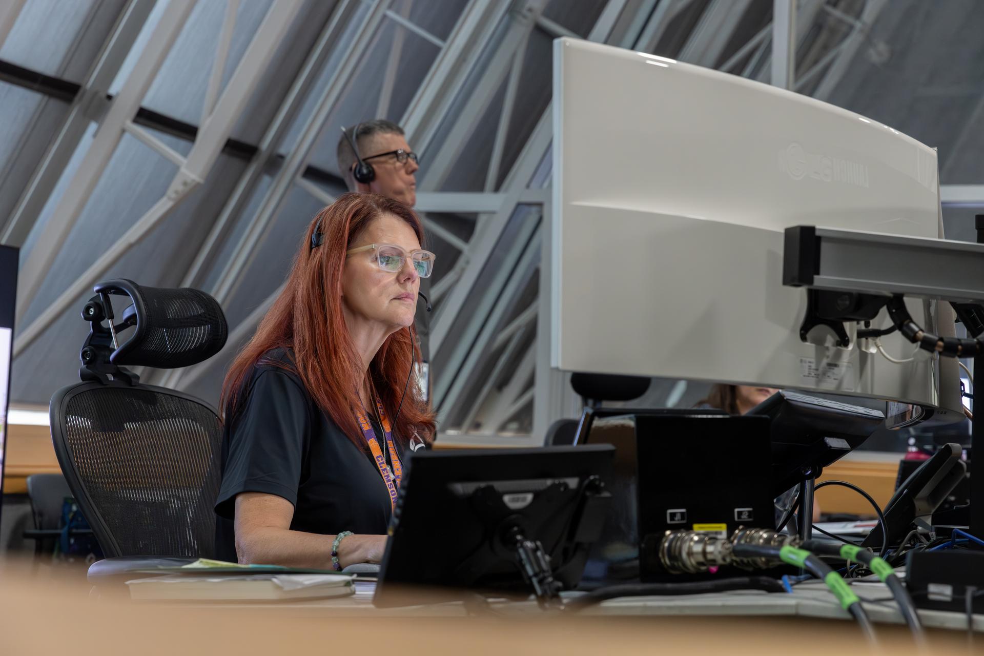 From left, Charlie Blackwell-Thompson, Artemis launch director and Jeremy Graeber, assistant launch director, both with NASA’s Exploration Ground Systems Program, participate in a cryogenic propellant loading simulation for NASA’s Artemis III mission on Wednesday, Aug. 5, 2026, inside Firing Rooms 1 and 2 of the Rocco A. Petrone Launch Control Center at the agency’s Kennedy Space Center in Florida. Members of NASA’s Exploration Ground Systems team rehearse the steps to load the super-cooled liquid hydrogen and liquid oxygen into the SLS (Space Launch System) rocket core stage, a process that starts several hours before liftoff for the Artemis III mission. Artemis III will carry out a series of objectives in low Earth orbit designed to demonstrate critical systems needed for future lunar landings, beginning with Artemis IV.