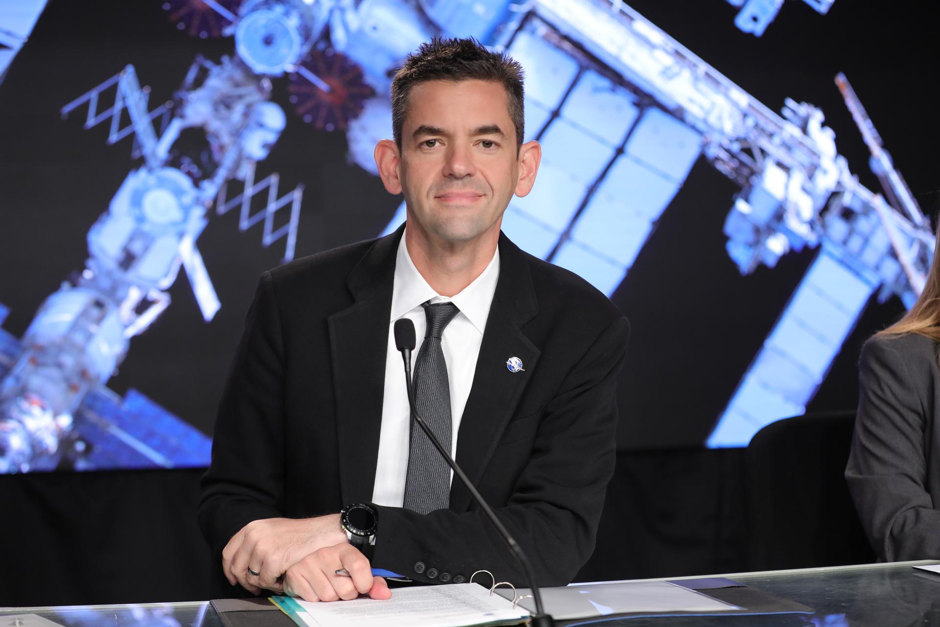 NASA Administrator Jared Isaacman participates in a news conference with NASA and Boeing leadership to discuss Starliner’s development and plans for regular crew flights to and from the International Space Station during a news conference Monday, Sept. 28, 2026, inside the John Holliman Auditorium of the NASA News Center at the agency’s Kennedy Space Center in Florida.