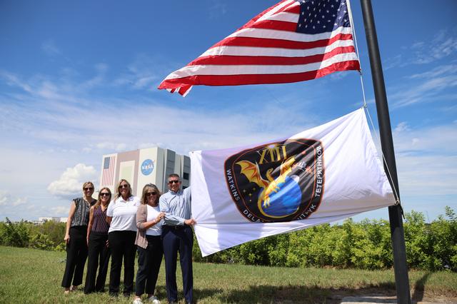 Crew-13 Mission Flag Raising