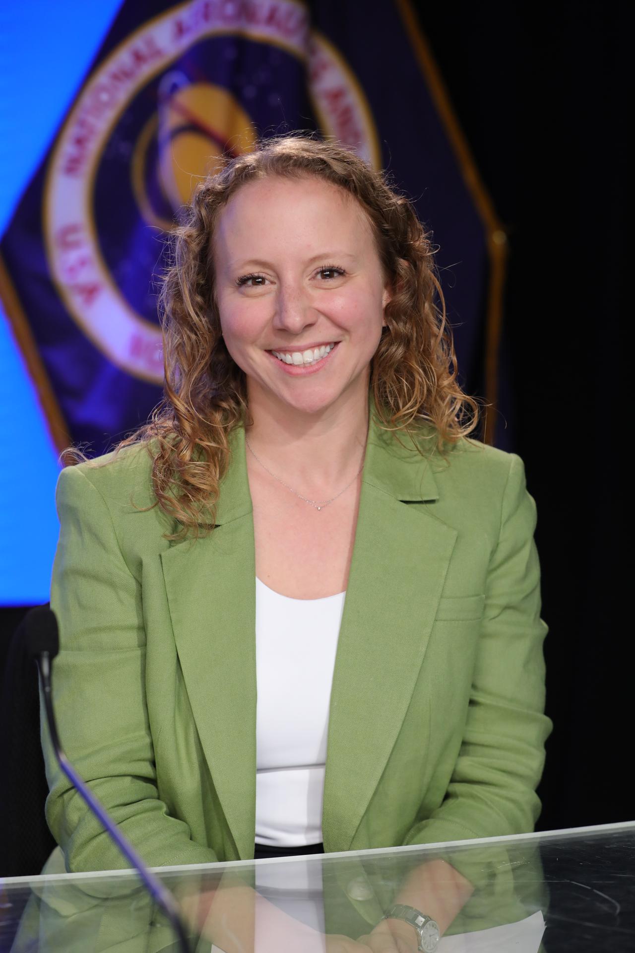 Julianna Scheiman, director, NASA Science and Dragon Programs, SpaceX, participates in a postlaunch news conference at the agency’s Kennedy Space Center in Florida on Thursday, Oct. 1, 2026, following the launch of NASA’s SpaceX Crew-13 mission to the International Space Station. NASA astronauts Jessica Watkins and Luke Delaney, CSA (Canadian Space Agency) astronaut Joshua Kutryk, and Roscosmos cosmonaut Sergey Teteryatnikov launched to the International Space Station aboard SpaceX’s Dragon spacecraft and Falcon 9 rocket at 11:10 a.m. EDT on the 13th crew rotation mission with SpaceX to the space station.