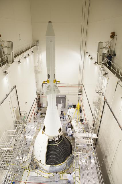 NASA image: 90° Ogive Panel Installed on Orion