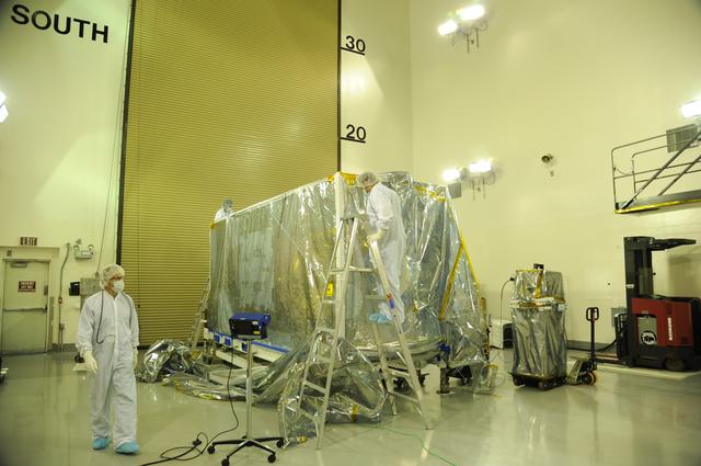 NASA image: SMAP Spacecraft is Unpacked