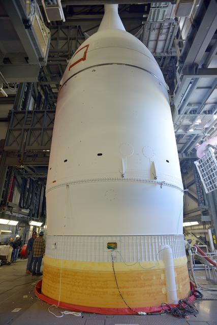 NASA image: Orion is Lifted for Mating with Delta IV