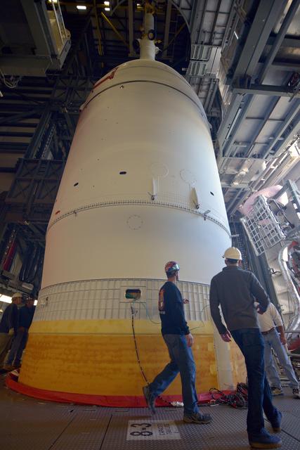 NASA image: Orion is Lifted for Mating with Delta IV
