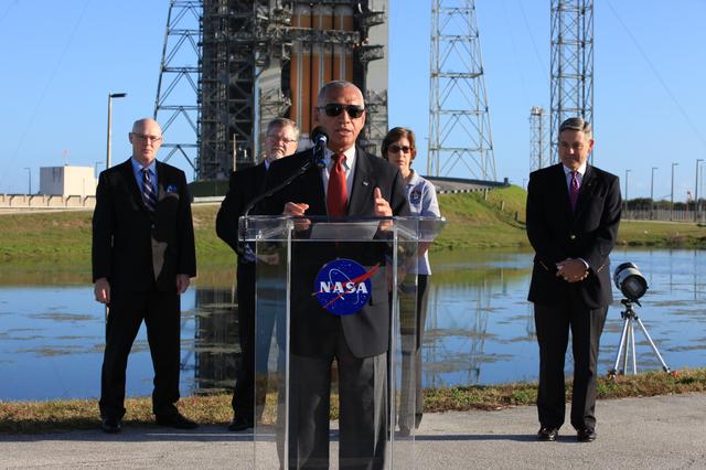 NASA image: Charlie Bolden Talks to Media About Orion Mission