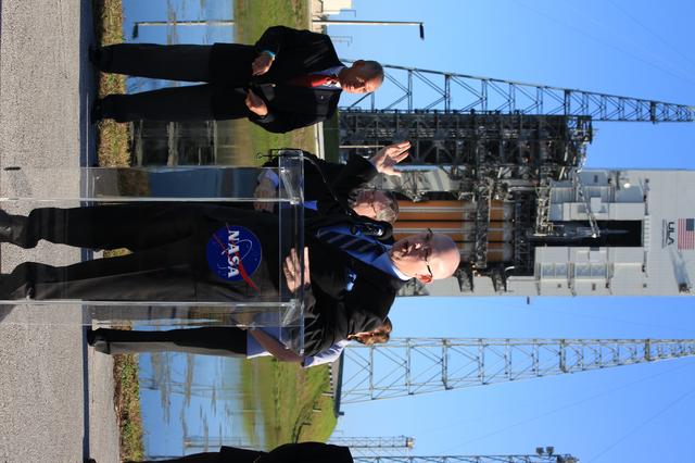 NASA image: Charlie Bolden Talks to Media About Orion Mission