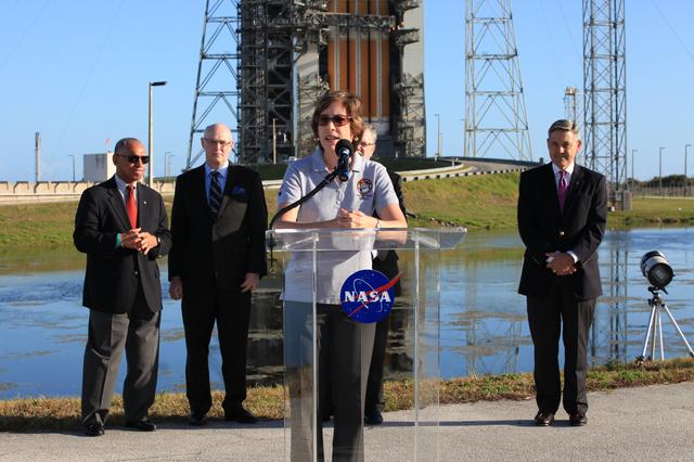 NASA image: Charlie Bolden Talks to Media About Orion Mission