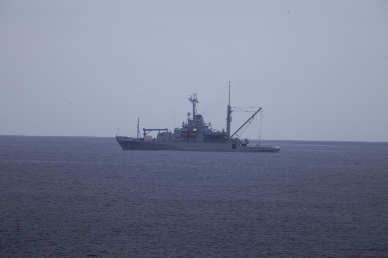 On the third day of preparations for recovery of Orion after its splashdown in the Pacific Ocean, the USNS Salvor is in the Pacific Ocean, nearby the USS Anchorage, about 600 miles off the coast of Baja, California. The Salvor will be used to recover Orion in the event that the spacecraft cannot be recovered using the well deck of the USS Anchorage. NASA, Lockheed Martin and U.S. Navy personnel are preparing for recovery of the crew module, forward bay cover and parachutes after the spacecraft's return from space and splashdown in the Pacific Ocean. The Ground Systems Development and Operations Program is leading the recovery efforts. 