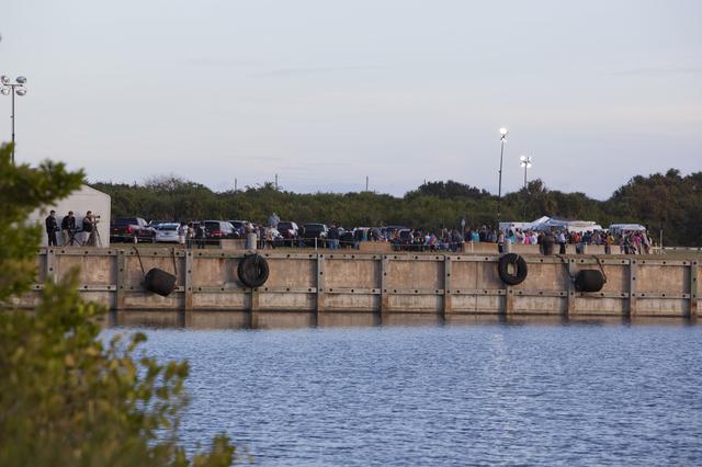 NASA image: Media at the Press Site for the Orion Launch